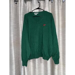 Peter Millar wool men's v-neck sweater in green size large